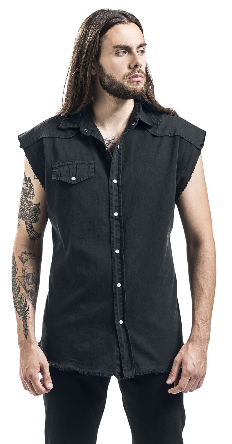 Bugatti Veste en cuir 222 051 Noir Regular Fit