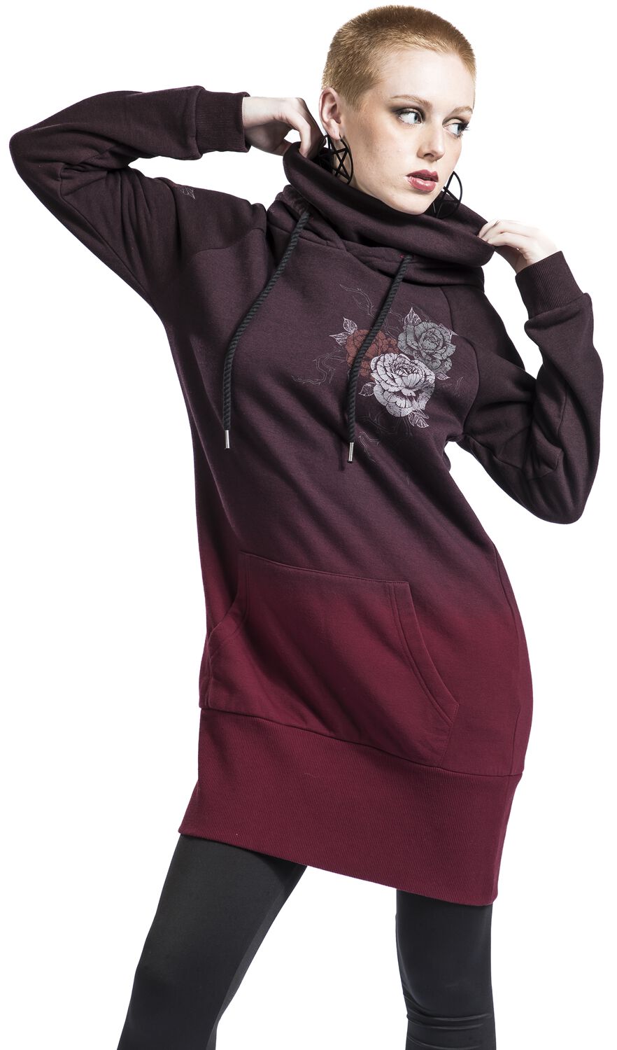Emp Online Emp Vetement Femme Femme Noir Robe Sweat Sweatshirt - Main Image