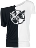 Contrast Moth Ladies Tee, Gothicana by EMP, T-Shirt Manches courtes