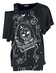 Kitty Spellbook Top, Heartless, T-Shirt Manches courtes