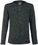 Melange Sweatshirt, Black Premium by EMP, Sweat-shirt