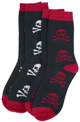 Chaussettes Jolly Roger Skull - Lot De 2 Paires, Rock Daddy, Chaussettes