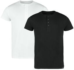 T-shirts Henley - Lot de 2, Black Premium by EMP, T-Shirt Manches courtes