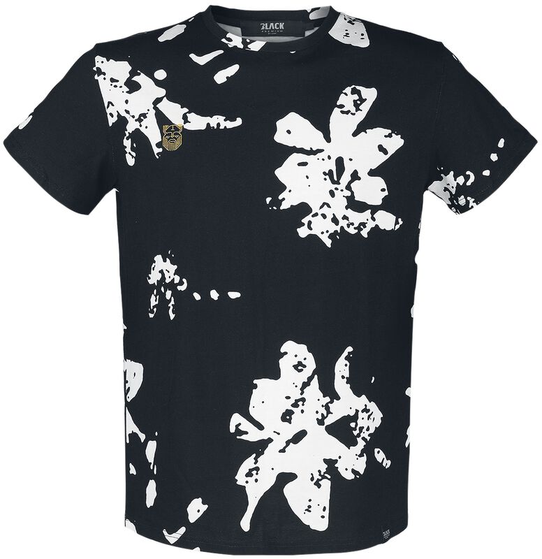 T-shirt avec fleurs blanches & petites broderies
