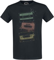 T-Shirt Noir Ras-Du-Cou Avec Imprimé