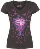 T-shirt avec cœur & papillons, Full Volume by EMP, T-Shirt Manches courtes