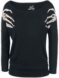 Skeleton Hands Ladies Tee, Full Volume by EMP, T-shirt manches longues