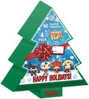 Gingerbread tree Christmas box - POP! Set of 4 key rings, DC Comics, Porte-Clefs Pocket Pop!