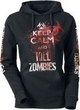 Fun Shirt Keep Calm And Kill Zombies, Slogans, Sweat-shirt à capuche