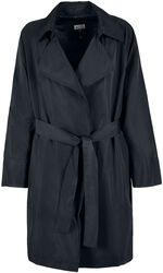 Ladies Crinkle Nylon Minimal Trench Coat, Urban Classics, Trench-coat