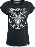 T-Shirt Noir Ras-Du-Cou & Imprimé, Black Blood by Gothicana, T-Shirt Manches courtes