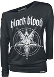 Pentagramme, Black Blood by Gothicana, T-shirt manches longues