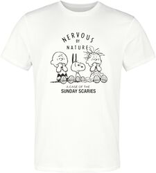 Nervous By Nature A Case Of The Sunday Scaries, Snoopy, T-Shirt Manches courtes