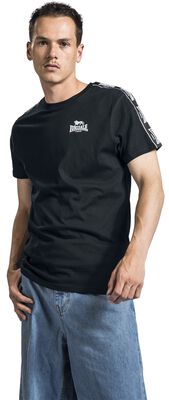 T-Shirt - Lonsdale - Ringer Lion - Bleu - 100% Coton - Manches Courtes bleu - Prêt-à-Porter T-Shirt - Lonsdale - Ringer Lion - Bleu - 100% Coton - Manches Courtes bleu - Prêt-à-Porter