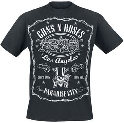 Étiquette Paradise City, Guns N' Roses, T-Shirt Manches courtes