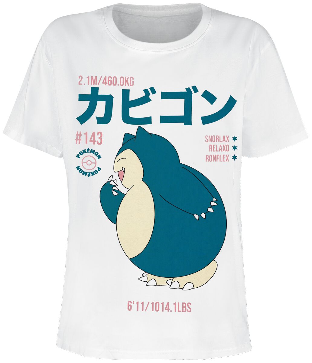 Pokemon Clothes Tee Shirt Pokemon Femme Ronflex Pokémon T-Shirt