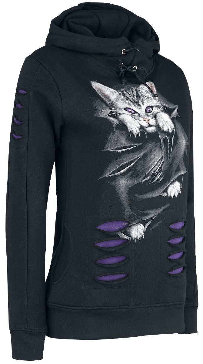 Spiral Wolf Chi Homme Sweat-Shirt à Capuche Noir S 100% Coton Regular/Coupe Standard