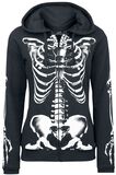 Skeleton Sweatjacket, Full Volume by EMP, Sweat-shirt zippé à capuche