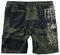 Camouflage swim shorts with print