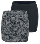 Ladies Skirts - Double Pack, Full Volume by EMP, Jupe courte