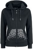 Studded Hoodie Jacket, Black Premium by EMP, Sweat-shirt zippé à capuche