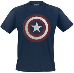 Logo Bouclier, Captain America, T-Shirt Manches courtes