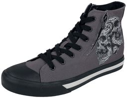 Sneakers with Skull Print, Rock Rebel by EMP, Baskets hautes