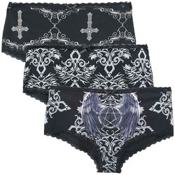 Gothicana X Anne Stokes - Underwear set with all-over print, Gothicana by EMP, Lot de culottes