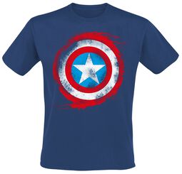 Logo Bouclier, Captain America, T-Shirt Manches courtes