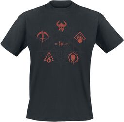 Diablo 4 - Icônes des Classes, Diablo, T-Shirt Manches courtes