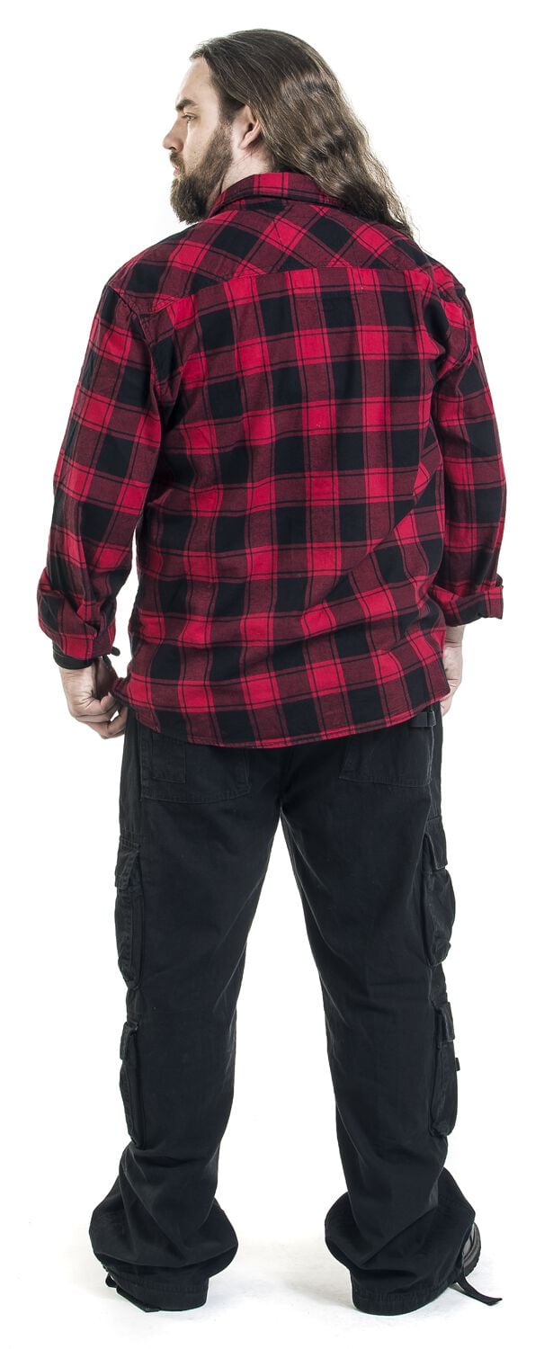 Chemise à Carreaux Brandit Manches Courtes - Flanelle Coton, Tailles S à 7XL, Neuve Avec étiquettes, Style Bûcheron