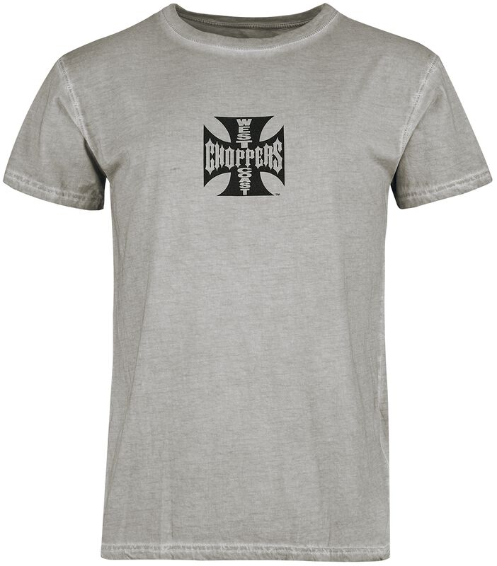 WCC OG LBC - T-Shirt Croix Délavage Gris Vintage