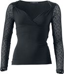 Lace Longsleeve, Black Premium by EMP, T-shirt manches longues
