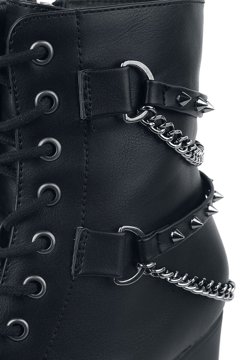 Bottines Pour Femme Avec Sangle à Boucle Et Rivets - Talon Bas