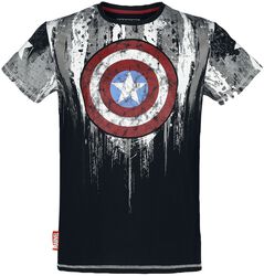 Bouclier, Captain America, T-Shirt Manches courtes