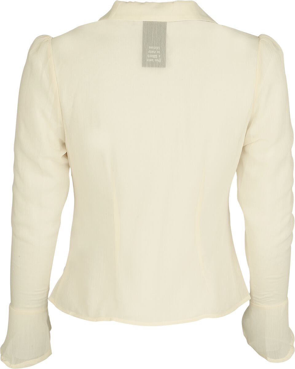 Top Chemisier Next - Taille 14 - Imprimé Floral Gris Ivoire Avec Détails Transparents - Neuf Avec Défauts