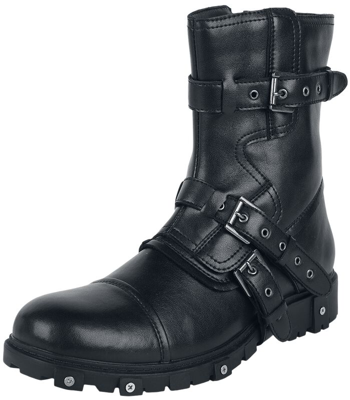 Biker boots with buckles