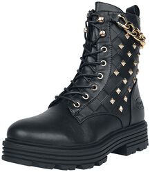 Lace-up boots with chain and rivets, Dockers by Gerli, Bottes