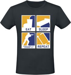 Counter Strike 2 - Eat Sleep Repeat, Counter-Strike, T-Shirt Manches courtes