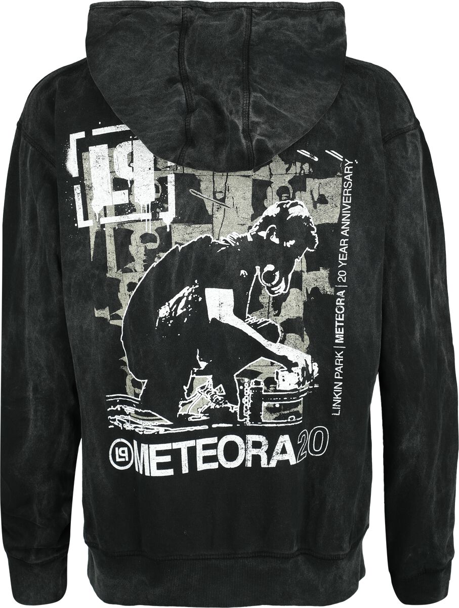 Sweat-shirt à Capuche Zippé Linkin Park 'Meteora Spray' - 100% Coton - Coupe Regular - Licence Officielle - Noir Sweat-shirt à Capuche Zippé Linkin Park 'Meteora Spray' - 100% Coton - Coupe Regular - Licence Officielle - Noir