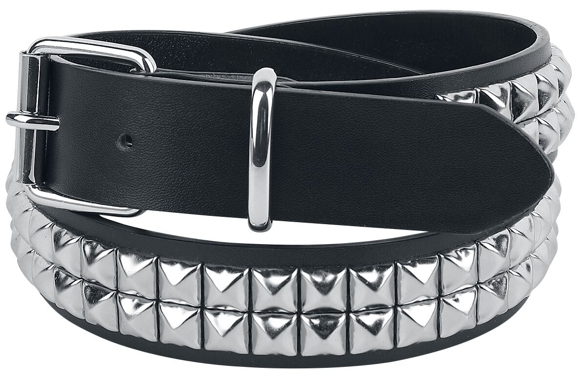 Ceinture Cloutée Cuir Véritable – Marron – Taille M – Look Rock
