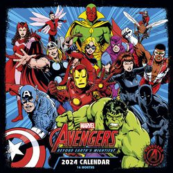 2024 wall calendar, Avengers, Calendrier mural