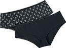 Cross Panty - Lot de 2, Gothicana by EMP, Sous-vêtement