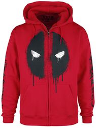 Logo Deadpool, Deadpool, Sweat-shirt zippé à capuche