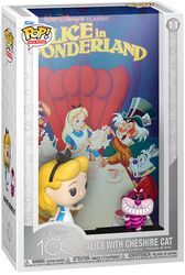 Disney 100 - Film poster - Alice with Cheshire Cat vinyl figurine no. 11, Alice Au Pays Des Merveilles, Funko Pop!