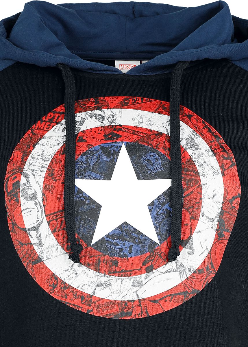 Sweat à Capuche Captain America Marvel - Unisexe (taille S/M) - Bleu