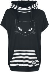 Gothicana X Emily the Strange t-shirt with hood, Gothicana by EMP, T-Shirt Manches courtes