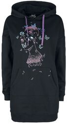 Long hoodie with large front print, Full Volume by EMP, Sweat-shirt à capuche