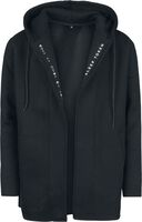 Cardigan Homme Mi-Long à Capuche Elonglin - Manteau Ouvert Cape Hoodie Slim Fit Sans Zippé Noir - Chaud & Confortable