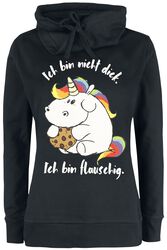 ‘Ich bin nicht dick. Ich bin flauschig.’, Chubby Unicorn, Sweat-shirt
